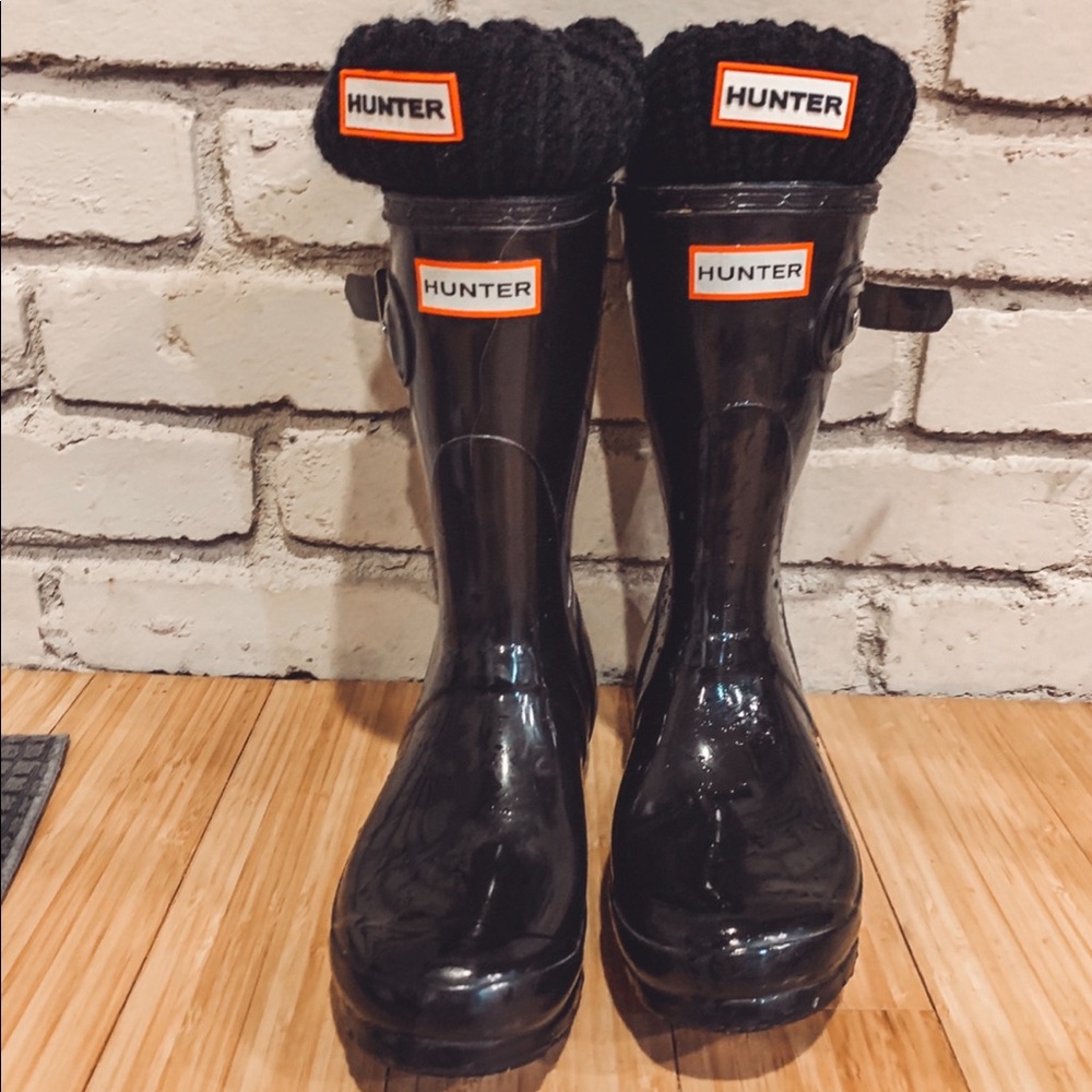 Hunter boots and socks size 7